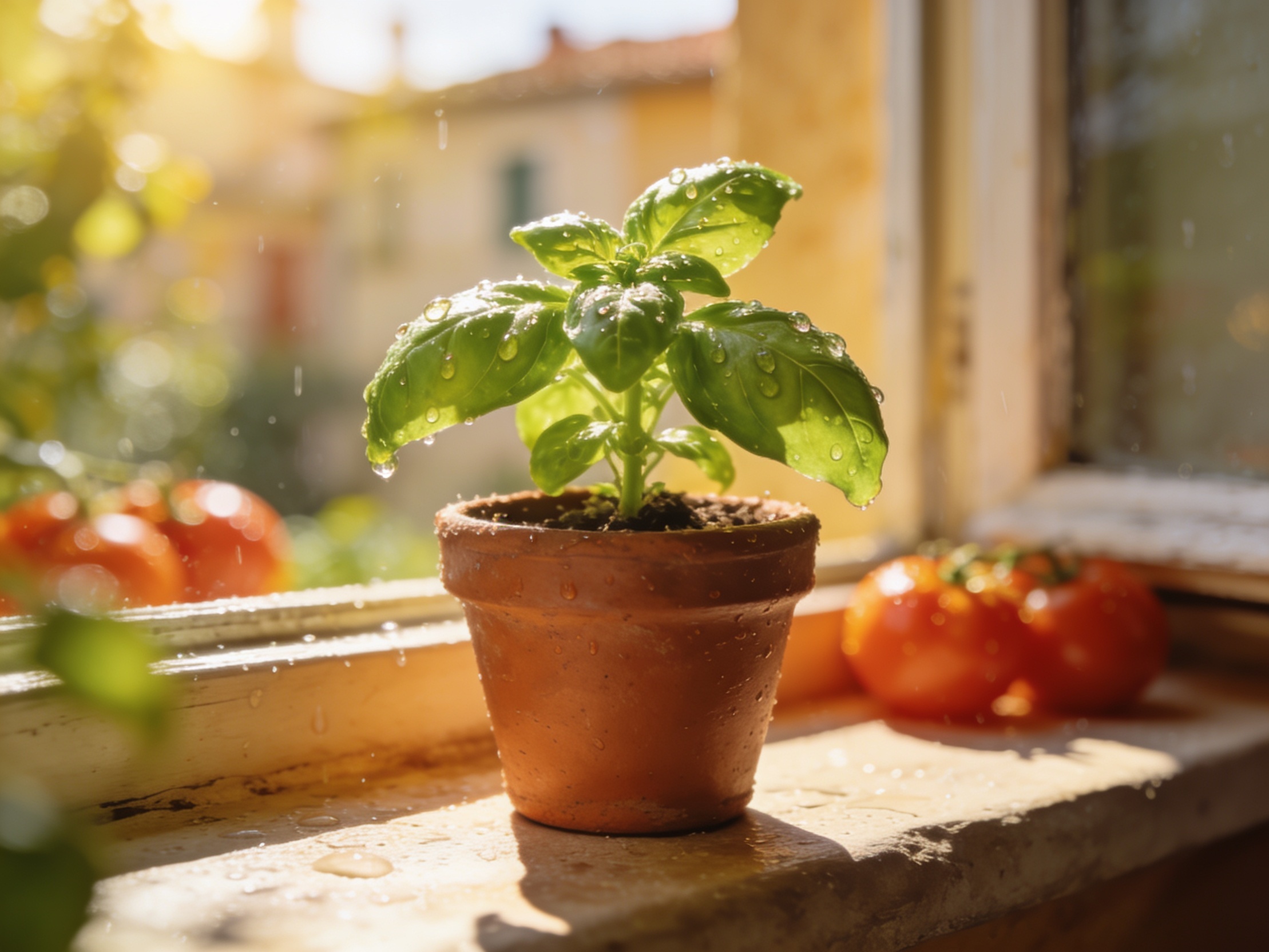 Basilico – italienische Spezialität im Food-Foto