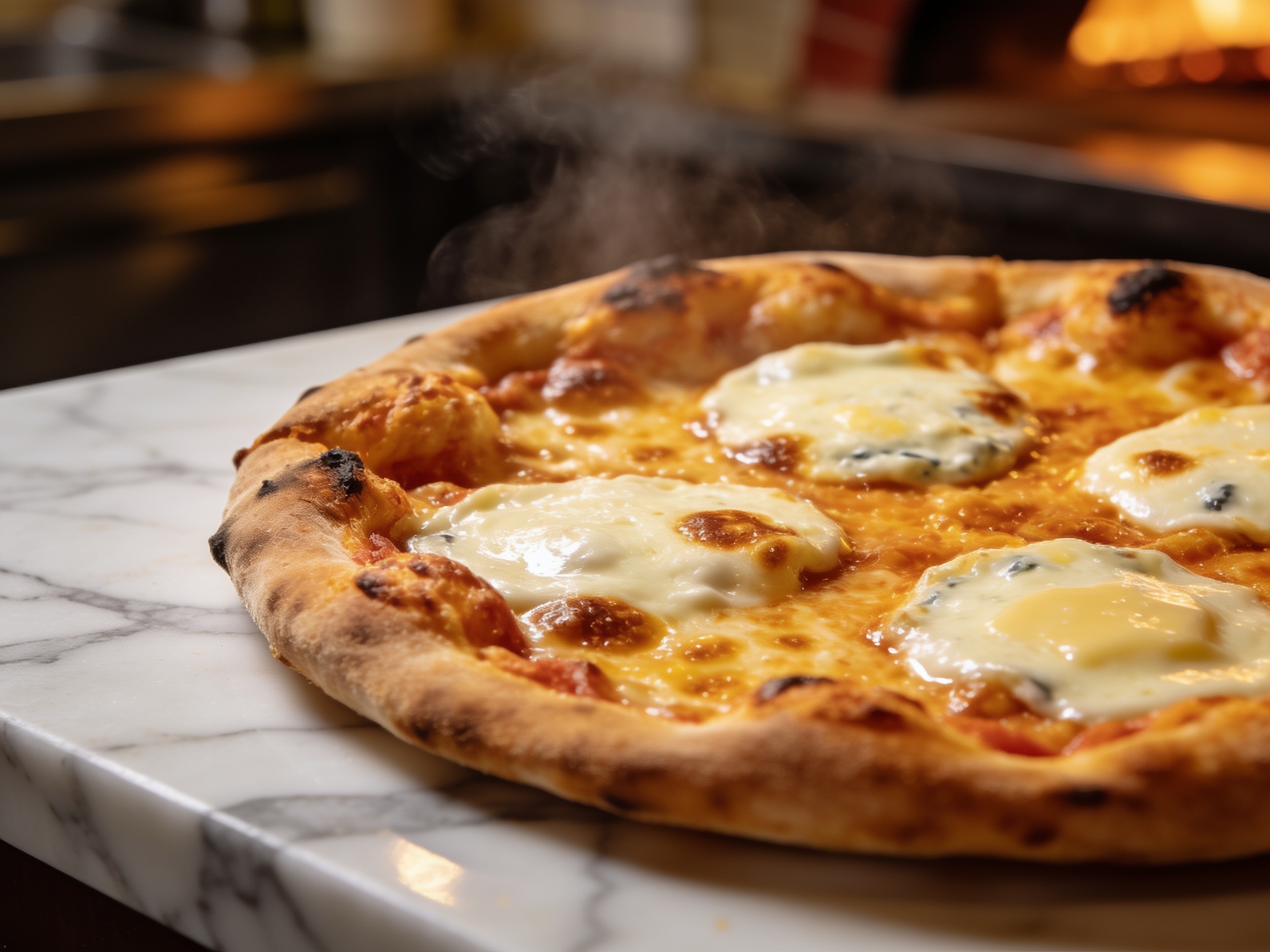 Quattro formaggi – italienische Spezialität im Food-Foto